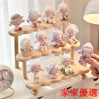 😍限時優惠😍免運 熱賣爆款純實木展示架收納架桌麵潮手辦泡泡瑪特盲盒玩偶多肉綠植階梯架子公仔樓梯架 層架 階梯架展示盒