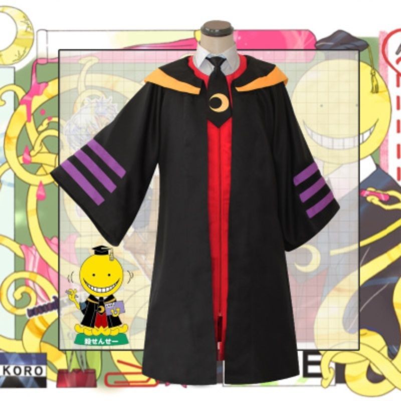 免費加急 暗殺教室 殺老師cosplay服裝 殺老師cos披風衣服外套 角色扮演