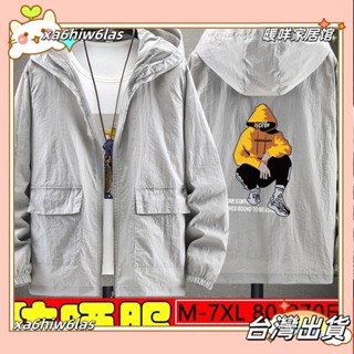 xa6hiw6las✨-7XL 冰絲外套 大尺碼防曬衣男 涼感衣 超薄透氣冰絲夏季青年學生防曬服皮膚衣小外套外套