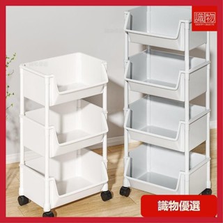 💕識物精選💕置物架 推車式置物架書架多層置物架零食移動兒童玩具廚房落地收納家用