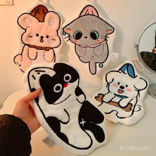 🌸臺灣下殺價🌸【店鋪熱銷】可愛小狗擦手巾掛式吸水速幹卡通加厚兒童手帕廚房珊瑚抹布毛巾 24H4