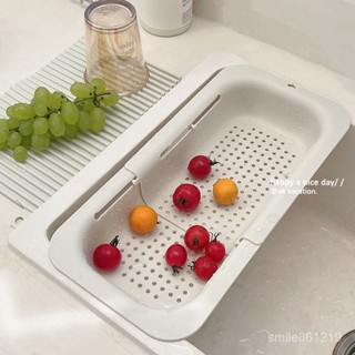 可調節伸縮瀝水架ins風簡約家用廚房洗菜盆水槽瀝水籃水池置物架 可調整伸縮瀝水架 ins風簡約家用廚房洗菜盆水槽瀝水籃
