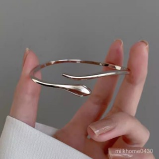 🖐🏻限時下殺🖐🏻S925純銀蛇形手鐲女2023年新款設計開口小眾靈動小蛇手環網紅鐲子
