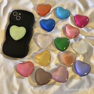 熱賣💕【2209人好評】韓風簡約純色玻璃愛心氣囊支架diy適用所有手機殻夏日小眾新款潮💕Bine精選💕 QZGB