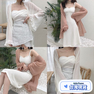 🎶小鈴音🌷新品🌷荷葉邊上衣/雪紡/女生上衣/雪紡上衣/大尺碼上衣/上衣女/罩衫/薄長袖/上衣/雪紡防曬衣女中長款披