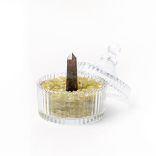 【Montagne】聚寶｜水晶消磁、聚寶盆｜黃水晶｜贈茶水晶柱或粉晶愛心