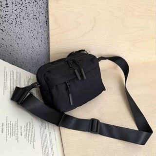 藍鯨【店鋪熱銷】日係防水牛津布小方包新款輕便休閒多口袋斜挎包男女手機挎包