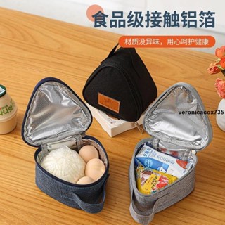 便當包👜 早餐保溫袋小號便攜鋁箔飯盒袋手提兒童上班手拎保鮮三角包保冷袋