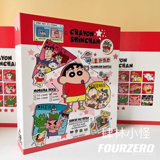 🎀桃園新款週邊🎀【1053次迴購】蠟筆小新A5卡冊 硬紙殻收納小卡生寫明信片追星相冊a5六孔外殻