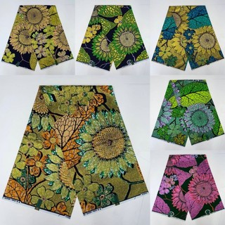Ankara Africa glitter wax Grand super wax pagne閃光灑金蠟布