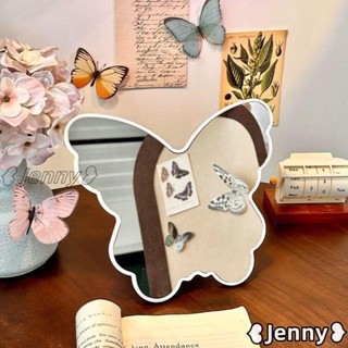 臺灣熱賣【免運】Jenny❥約北歐色係化妝鏡 素色鏡 化妝鏡 化妝臺鏡子 梳妝鏡 梳妝臺鏡子 美妝鏡 學生鏡可愛蝴蝶化