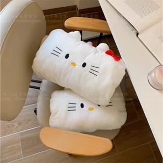 Kitty抱枕🎀 卡通kitty貓咪暖手抱枕ins風辦公室午睡枕頭趴桌子毛絨捂手枕保暖