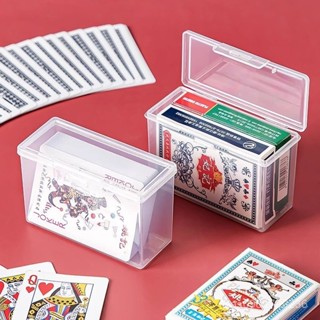 臺灣熱銷 撲克牌收納盒透明塑料盒奧特曼遊戲卡證件卡片練習牌名片整理盒子