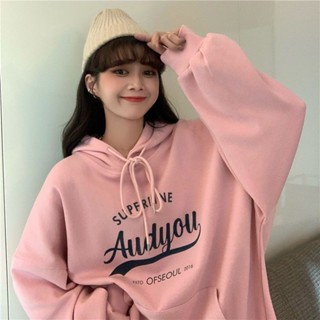Tianx✨2025冬季新款加絨加厚INS學生超火寬鬆連帽衛衣女原宿BF風外套潮