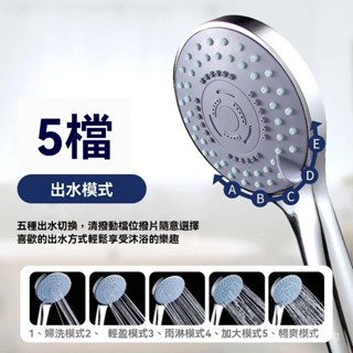 【臺灣熱賣】手動工具五檔漢斯淋浴花灑噴頭浴室增壓淋雨套裝熱水器浴霸家用花酒蓮蓬頭耐磨耐用