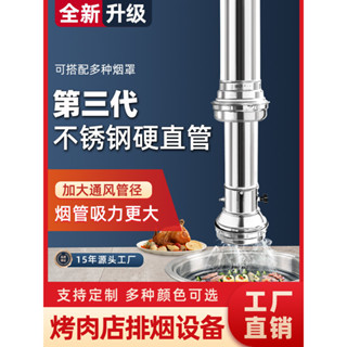 韓式烤肉伸縮排煙管不銹鋼硬管排風機烤肉店排風系統燒烤排煙商用禧悅生活創意社