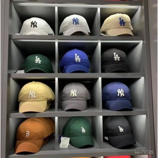 2025夏季新款 mlb帽子韓國棒球帽NY洋基隊軟頂24新款防曬遮陽la彎簷時尚鴨舌帽