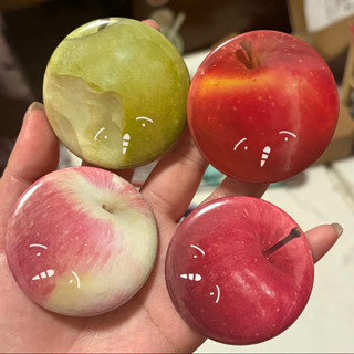 【臺灣發貨 特價處理】【7056人收藏】新款模擬蘋果亞克力磁吸自粘冰箱貼自制裝飾貼可愛有趣創意送人