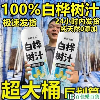 白樺樹汁 白樺樹原汁 長白山100%白樺樹汁天然飲品瓶裝0脂0卡純白樺樹汁衝飲果汁 白樺樹汁原液 飲料