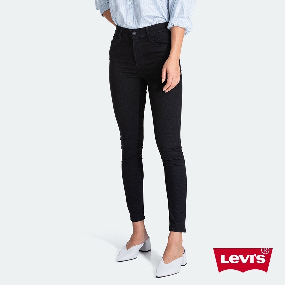 Levis 女款 720高腰超緊身窄管/超彈力牛仔長褲/天絲棉/黑皮牌/黑色基本款 人氣新品 52797-0000