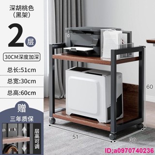 熱銷*電腦主機架 臺式電腦托架 移動底座 主機收納架列印機置物架落地辦公室多層移動收納鐵藝整理櫃工位*時光