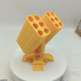 【辦公實用】3D可旋轉防空導彈髮射器筆筒擺件科技感桌麵辦公文具收納盒模型 W9PF