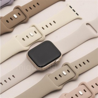 手機手錶配件 矽膠錶帶 防水 適用 Apple watch s9 8 7 SE 6 5 ultra 防水 馬卡龍色 運動