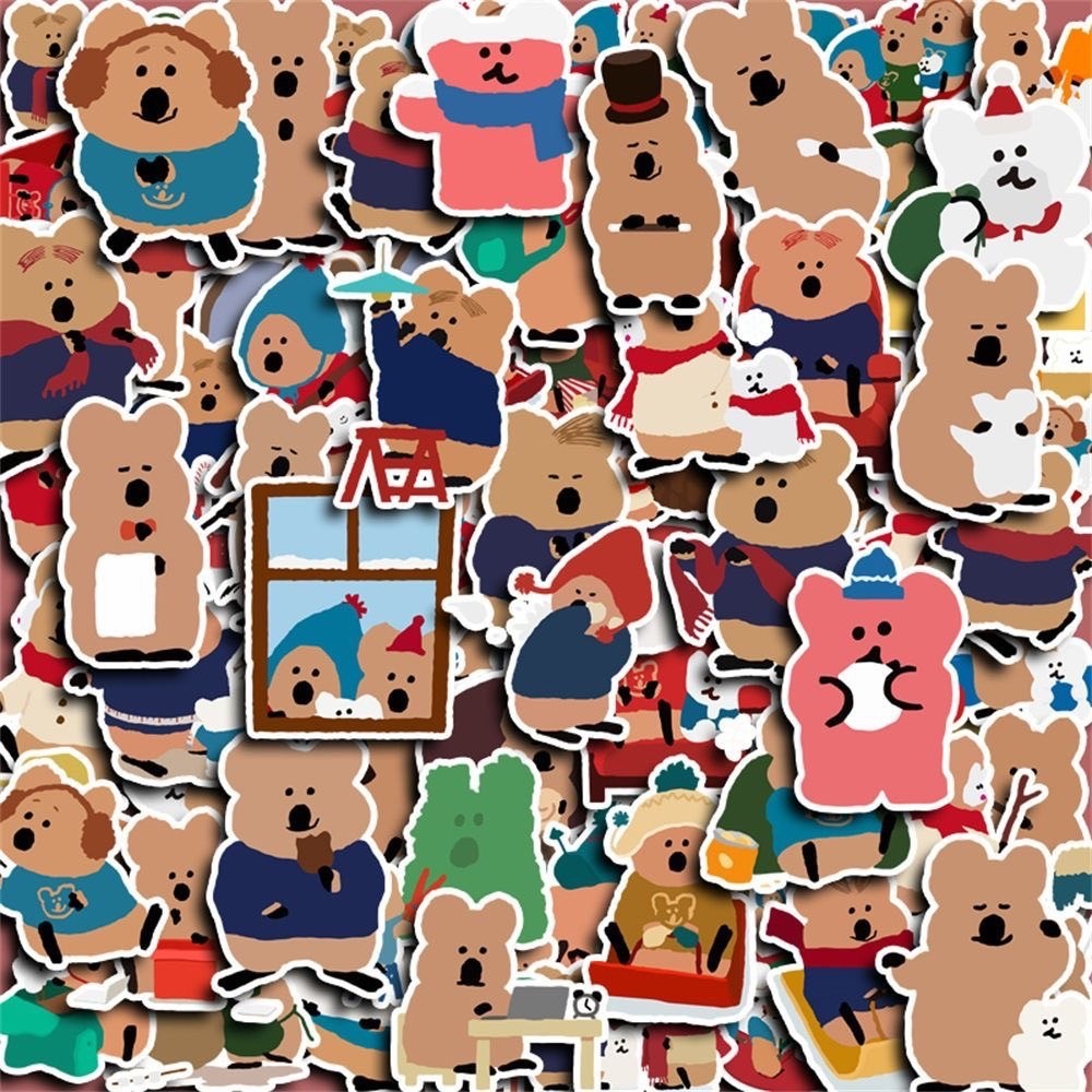 【🐻DINOTAENG系列貼紙】QUOKKA貼紙(一包90張)BOBO貼紙 行李箱貼紙 安全帽貼紙 保温杯貼纸