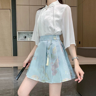 廠家直銷 新中式工作服女馬面裙爆款套裝中國風旗袍美容師國潮高腰網紅制服12