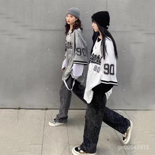 🚚臺灣出貨 棒球衫 棒球襯衫 棒球衣 美式球衣 美式棒球衣 美式高街hiphop棒球領短袖襯衣外套男女oversize嘻