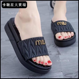 ☆限時特價☆【舒適防滑】夏季MIU拖鞋女外穿室內家居洗澡防滑可愛增高厚底女士時尚涼拖鞋☆廠家直發☆66
