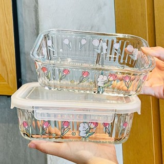 【臺灣出貨】飯盒 保鮮盒🎁【3699人好評】加熱飯盒微波爐專用加上班族帶飯碗玻璃飯盒保鮮盒分隔便當盒學生