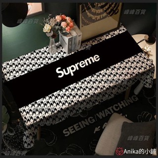 潮流桌巾 北歐潮牌ins風防塵桌布 桌巾布 布藝桌巾 桌巾長方形 茶几布學生宿舍布書桌加厚水洗布藝桌布