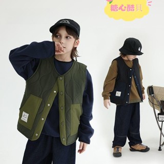 【免運特賣】[秋冬新品]男童外套男大童外套童裝男童冬裝馬甲秋冬2025新款兒童洋氣寶寶背心外穿外套坎肩冬季童裝兒童保暖外