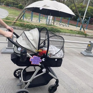 【熱銷🔥】嬰兒車蚊帳全罩式通用兒童手推車防蚊帳罩搖籃床蚊帳推車蚊帳通用