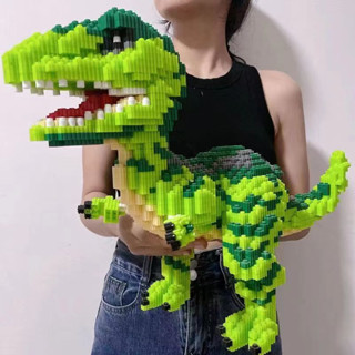 🔥桃園有貨🔥【6588人好評】相容樂高積木玩具霸王恐龍小顆粒3d立體拚圖男女孩係列節日送禮物