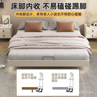 免運 免稅 可開發票 懸浮床全實木無床頭床榻榻米排骨架床架現代簡約床架子可定製小床 實木床 榻榻米床架 可定製
