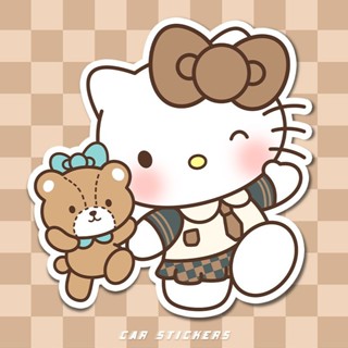💞千禧百貨生活館💞 汽車貼紙 凱蒂貓電動車創意貼可愛kitty貓卡通劃痕遮擋裝飾汽車油箱蓋貼畫#汽車百貨