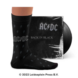 Sock Affairs 中筒襪 Back in Black Socks AC/DC樂團 男襪 女襪【他,在旅行】