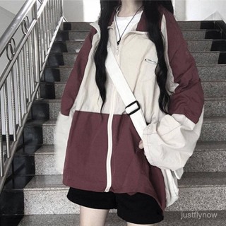 春秋韓版原宿港風ins網紅薄款寬鬆中長款長袖風衣外套女裝學生潮
