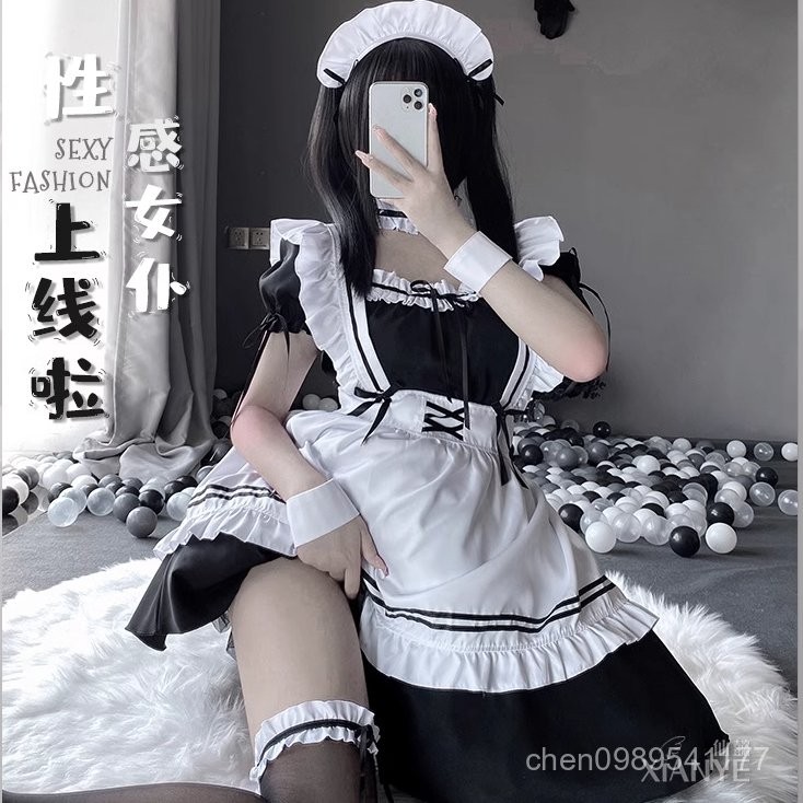 🌹超熱賣🌹女僕裝cos可愛學生女裝大佬連衣裙蘿莉塔套裝二次元服裝大碼日常 EPNS