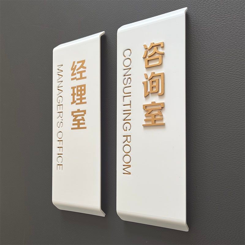 【時光家居】諮詢室標識牌美容醫院房間門牌定製公司辦公室科室牌3d立體提示牌