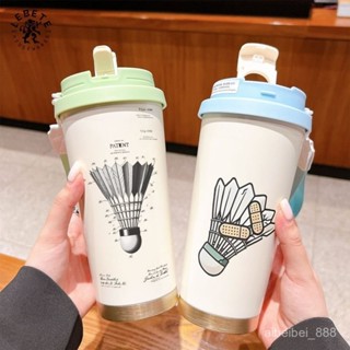 創意保溫杯 創意隨身杯 保溫杯 保冰杯 咖啡隨行杯 隨行杯 陶瓷保溫杯 陶瓷冰霸杯 陶瓷內膽 學生水杯羽毛球保溫杯學生女