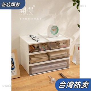 ⭐新店開張⭐桌面收納盒抽屜式辦公室a4檔案化妝品文具儲物櫃子學生宿舍置物架173