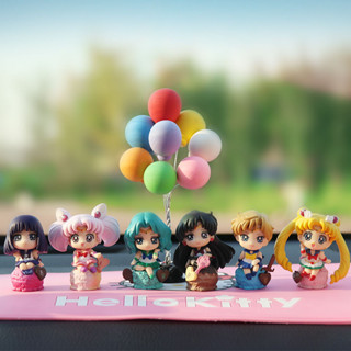 🎉車輛飾品🎉美少女戰士Q版公仔汽車擺件創意月野兔車內裝飾品車載網紅模型女