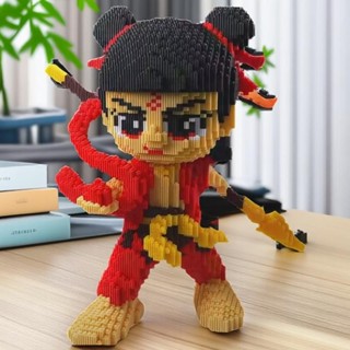【壹號館】哪吒 魔童轉世 哪吒模型新款立體拼裝小顆粒相容樂高積木兒童益智玩具拼圖3D擺件