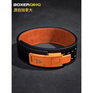 BOXERGING創新力量舉健身腰帶快扣深蹲硬拉牛皮槓桿挺舉重健美護具男限定