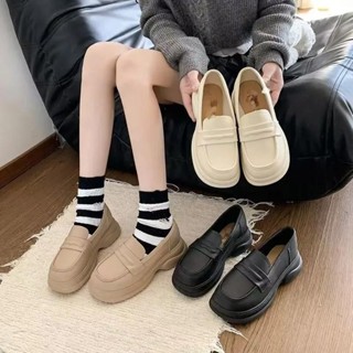 🔥熱銷好評 單鞋 低跟鞋 平底鞋 軟皮鞋 低跟鞋 工作鞋 豆豆鞋 2025春季新款復古法式軟底包頭英倫jk風樂福鞋軟底