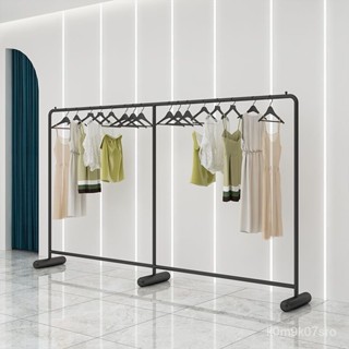 免運 免稅 破損補發 服裝店展示架金色落地陳列組閤女裝店專用衣服架子鐵藝貨架掛衣架衣服收納架 佔地小 收納強
