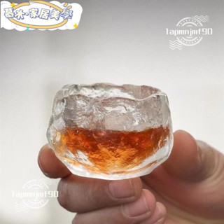 🍒新店開業 限時低價🍒日式冰凍燒琉璃杯 玻璃茶具套裝 功夫小茶杯 客廳擺件 主人杯茶杯單杯 花茶杯xcc